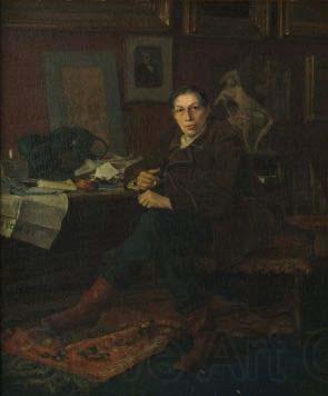 Jules Bastien-Lepage Albert Wolff in His Study France oil painting art